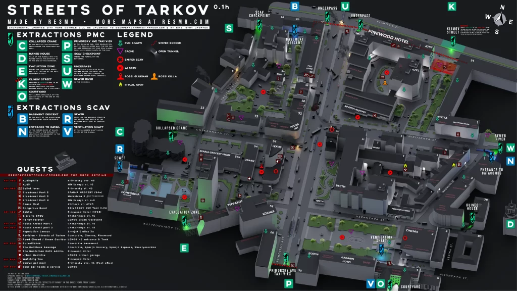 Escape from Tarkov Streets of Tarkov 3D Map