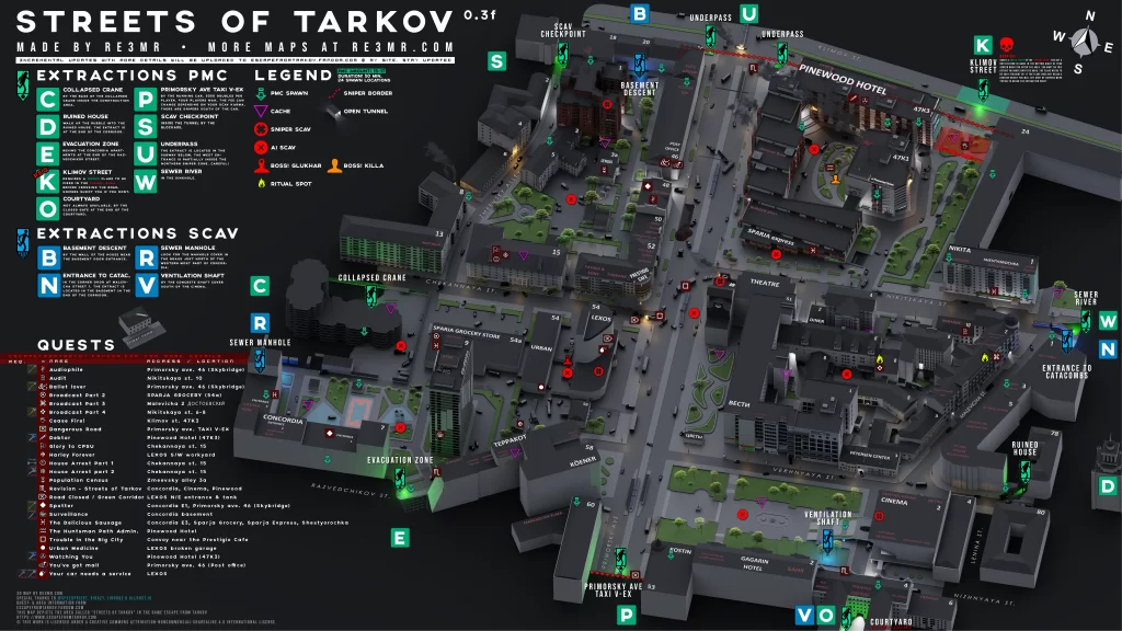 Escape from Tarkov Streets of Tarkov 3D Map 2
