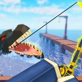 Fisch Game Art Reeling in a Dinosaur Fish