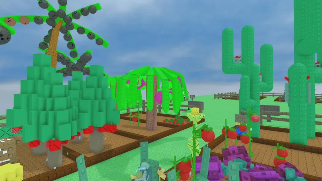 Grow a Garden Roblox Screenshot of a Vibrant Garden