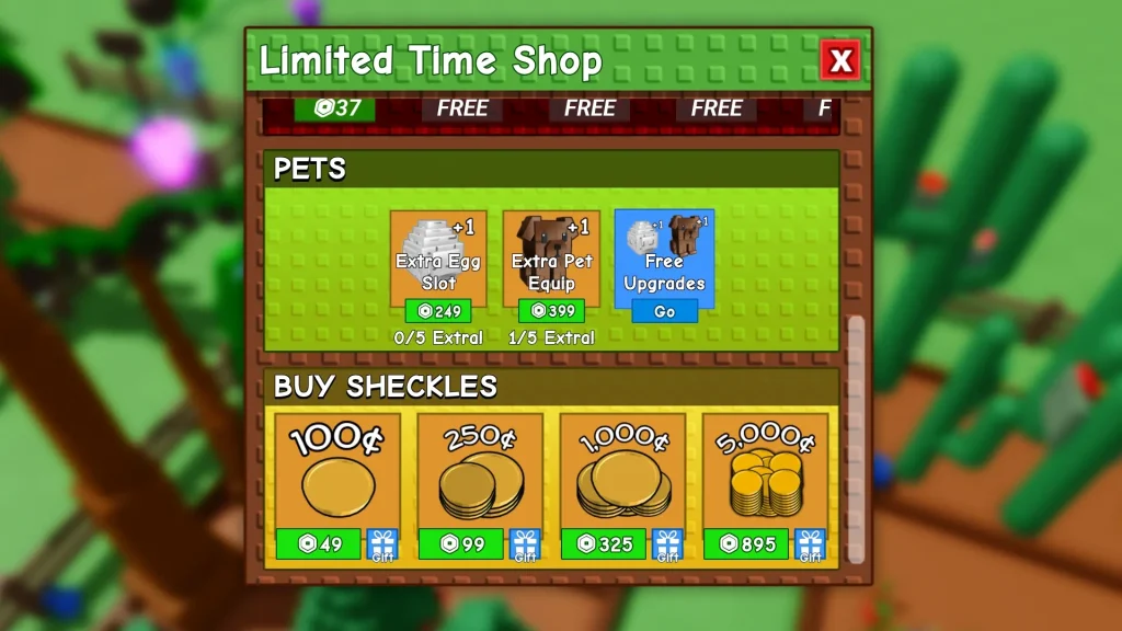 Grow a Garden Monetization Shop