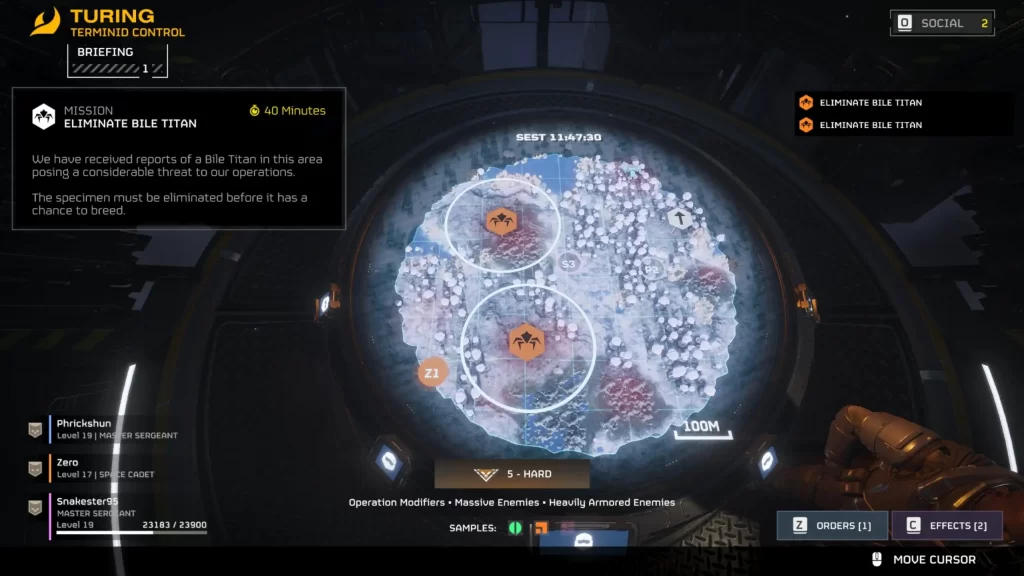 Helldivers 2 - Mission Deploy Screen