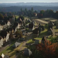 Manor Lords Preview Screenshot Showing City