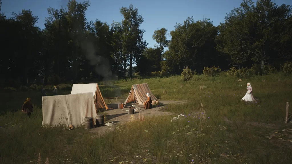 Manor Lords Screenshot of a Few Tents