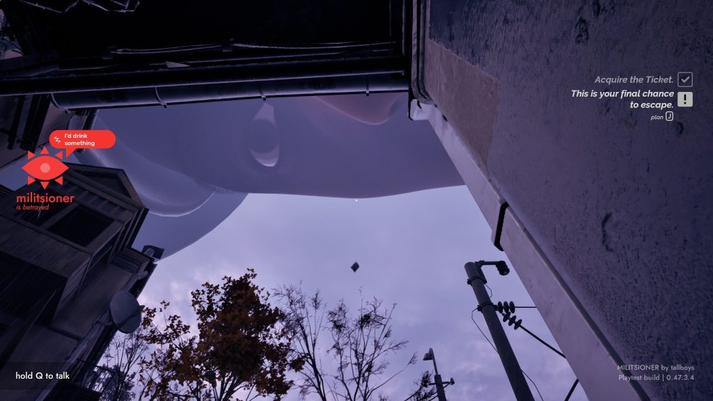 Militsioner Screenshot of a Giant Cop Watching From Above