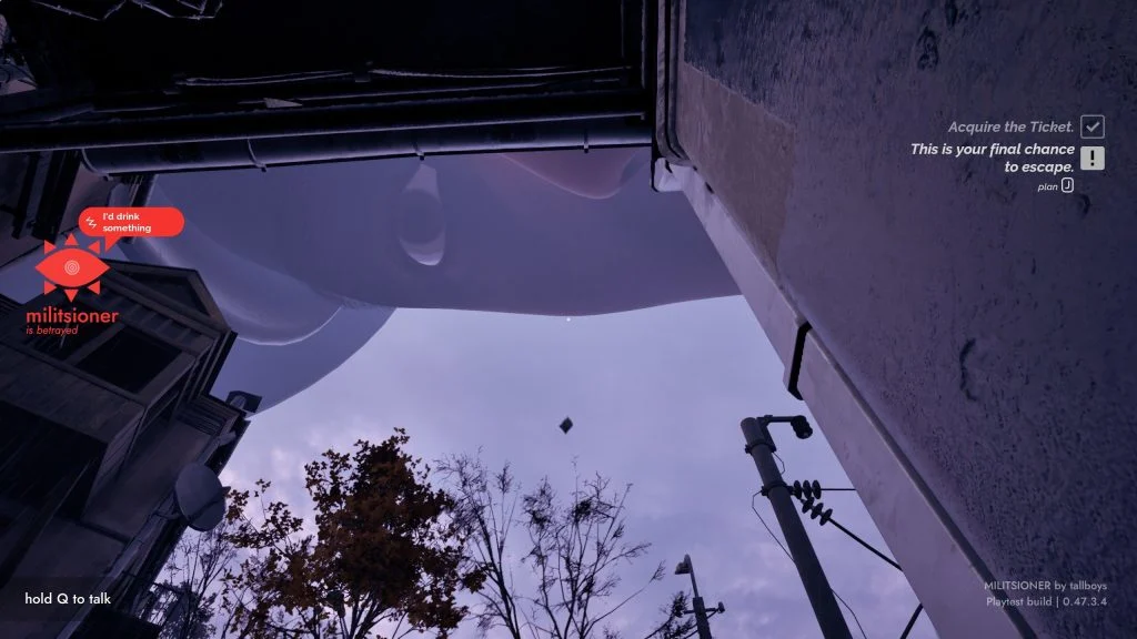 Militsioner Screenshot of a Giant Cop Watching From Above