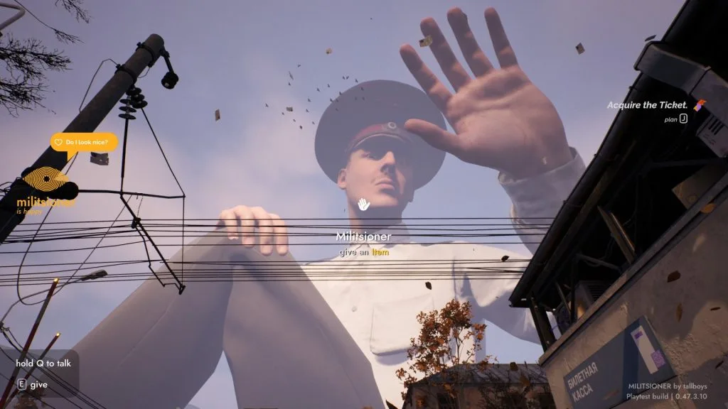 Militsioner Screenshot of a Giant Cop Waving