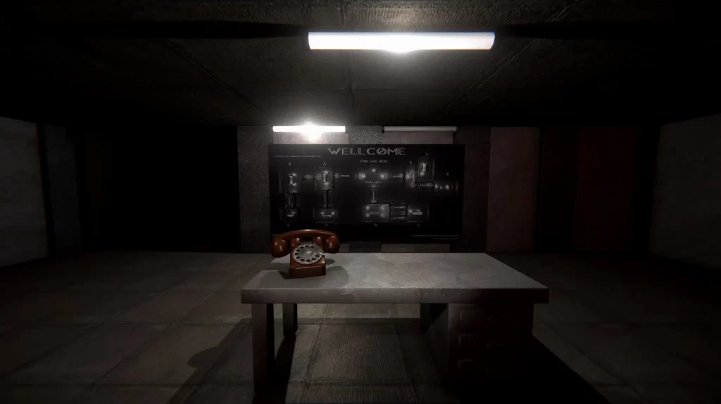 Miss Eyesore Screenshot Showing a Table With a Rotary phone