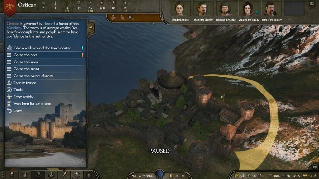 Mount & Blade 2 War Sails Screenshot of the town Ostican