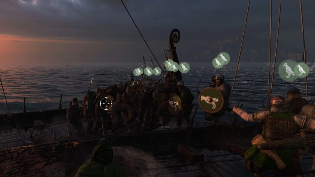 Mount & Blade War Sails screenshot of two ships in the ocean with troops fighting on board