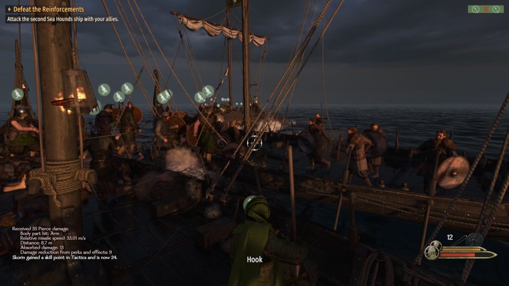 Mount & Blade War Sails screenshot of a brawl between two connected ships at sea