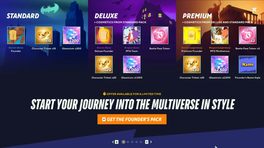 MultiVersus - Battle Pass Tokens Founder Pack