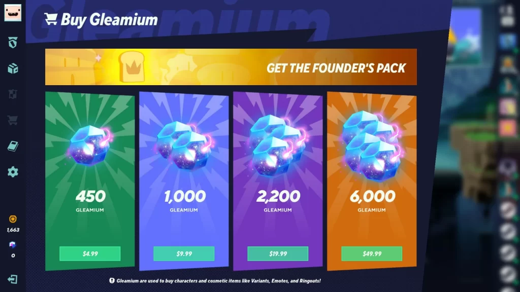 MultiVersus - Gleamium Prices Microtransactions