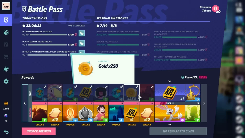 MultiVersus - Leveling Up Battle Pass For Gold