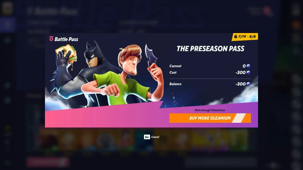 MultiVersus - The Preseason Battle Pass Price