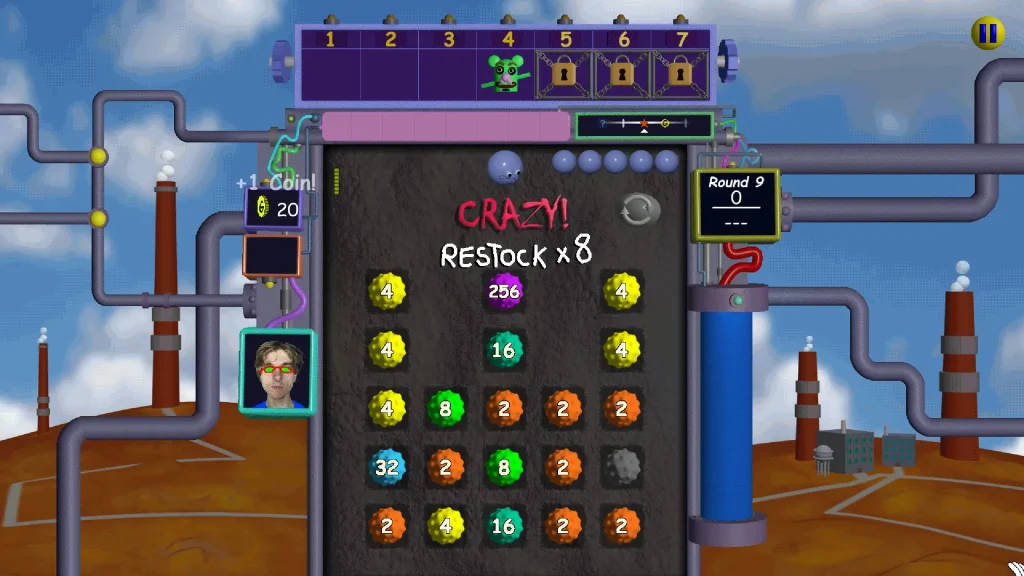 Nubby's Number Factory Round 9 With 8 Restocks