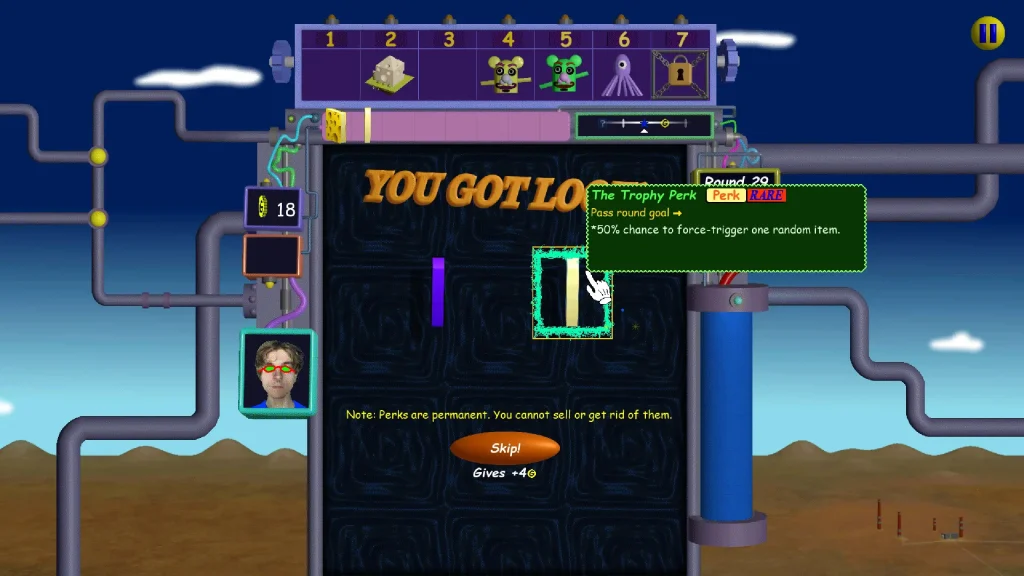 Nubby's Number Factory Showing The Trophy Perk