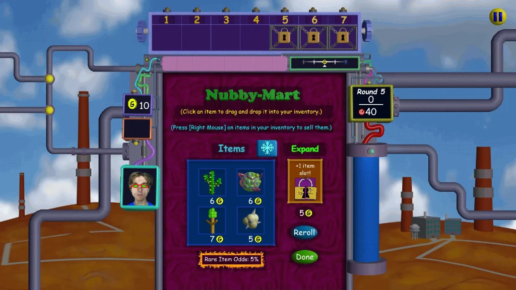 Nubby's Number Factory Showing the Nubby-Mart
