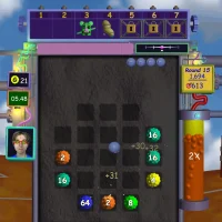 Nubby's Number Factory Screenshot With a Factory in the Background