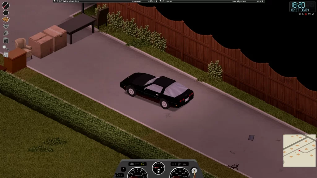 Project Zomboid - Driving a Hotwired Car