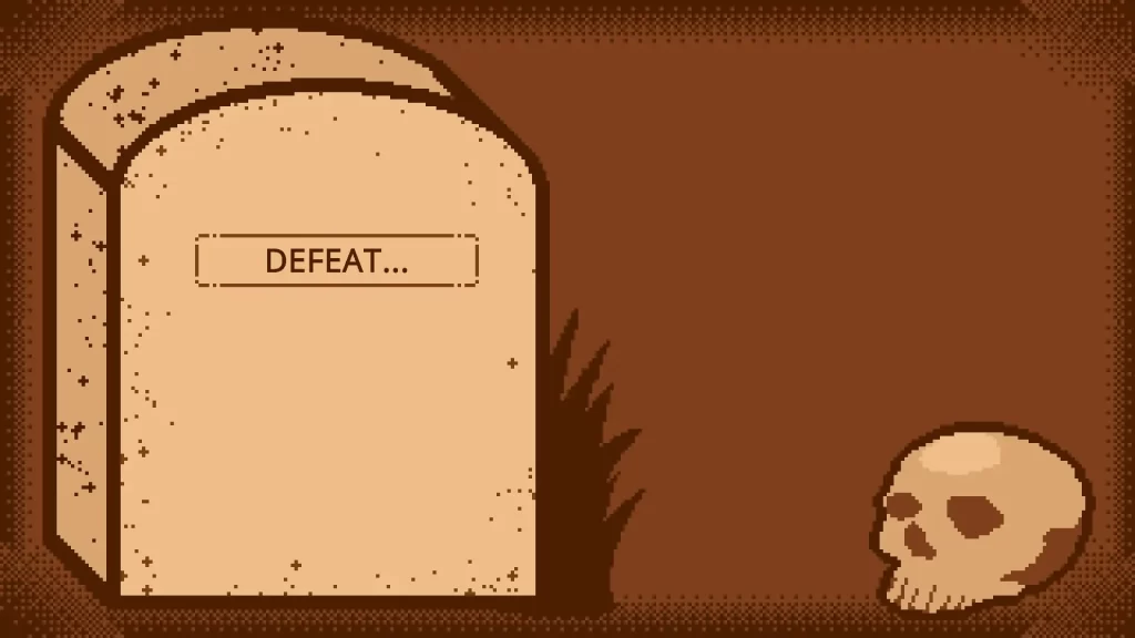 Quest Giver - Defeat Screen Showing a Tombstone