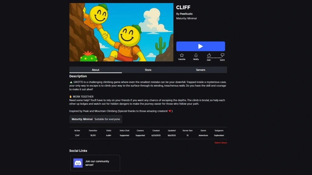 Roblox Cliff Peak Knockoff Page