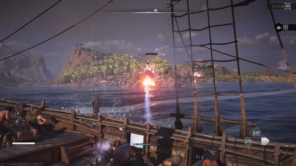 Skull and Bones Hitting a Guard Tower