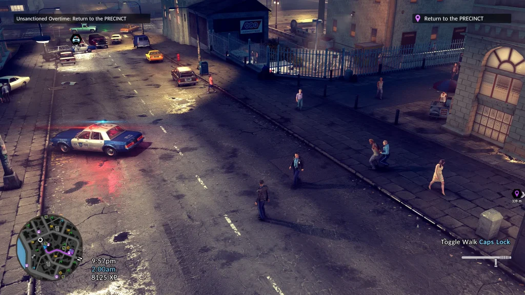 The Precinct Screenshot of a Cop Escorting a Criminal to Their Car