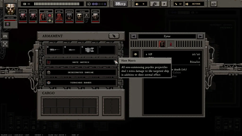 Void War Screenshot Showing a Module