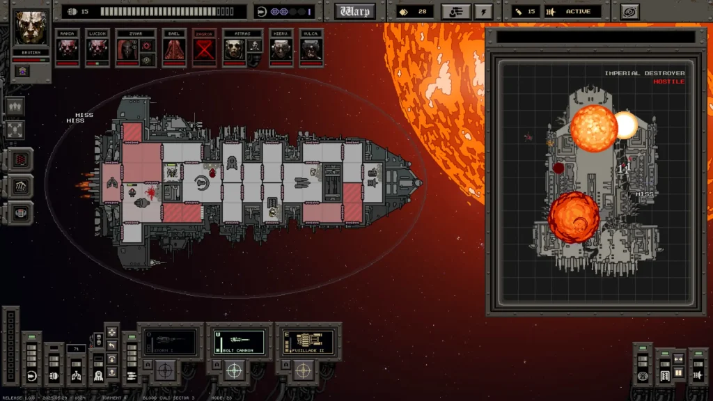 Void War Screenshot of a Ship Exploding