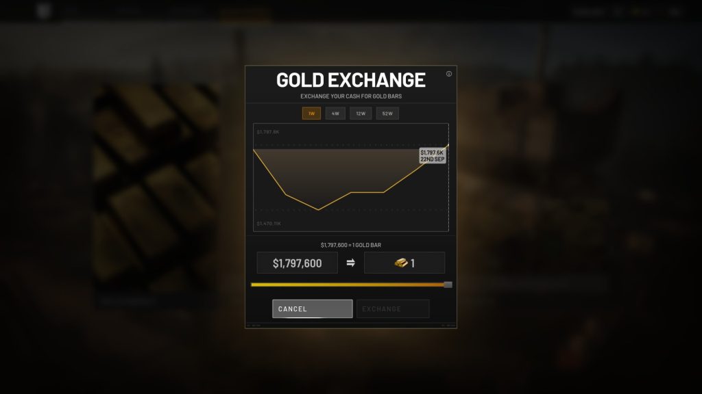 Wardogs Gold Exchange Screenshot