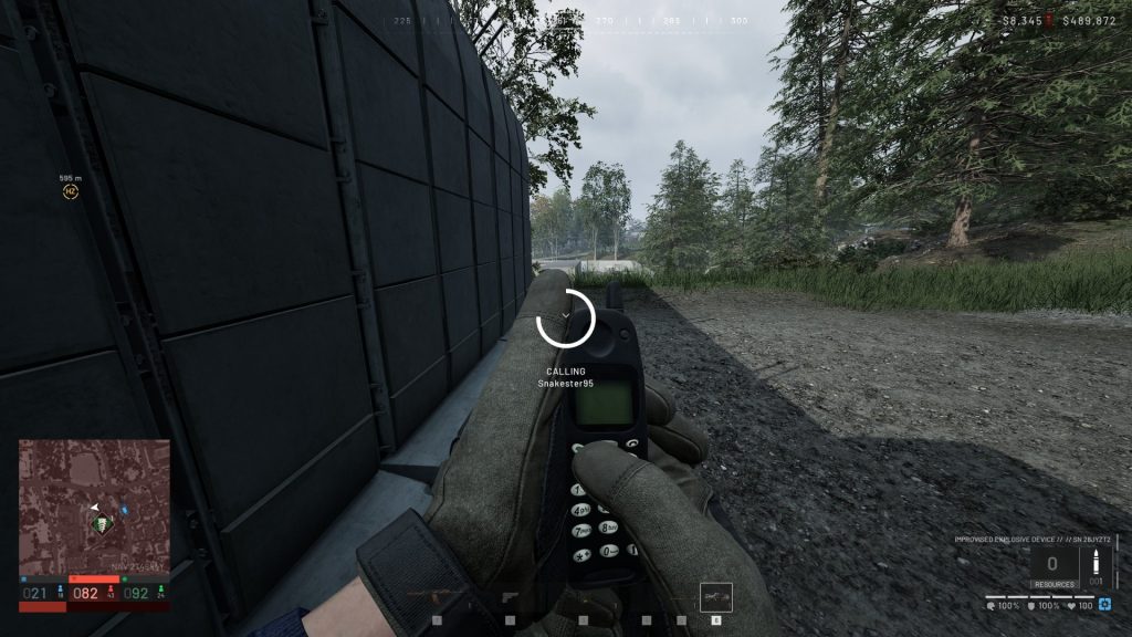 Wardogs Screenshot of Dialing a Cellphone to Call Snakester95