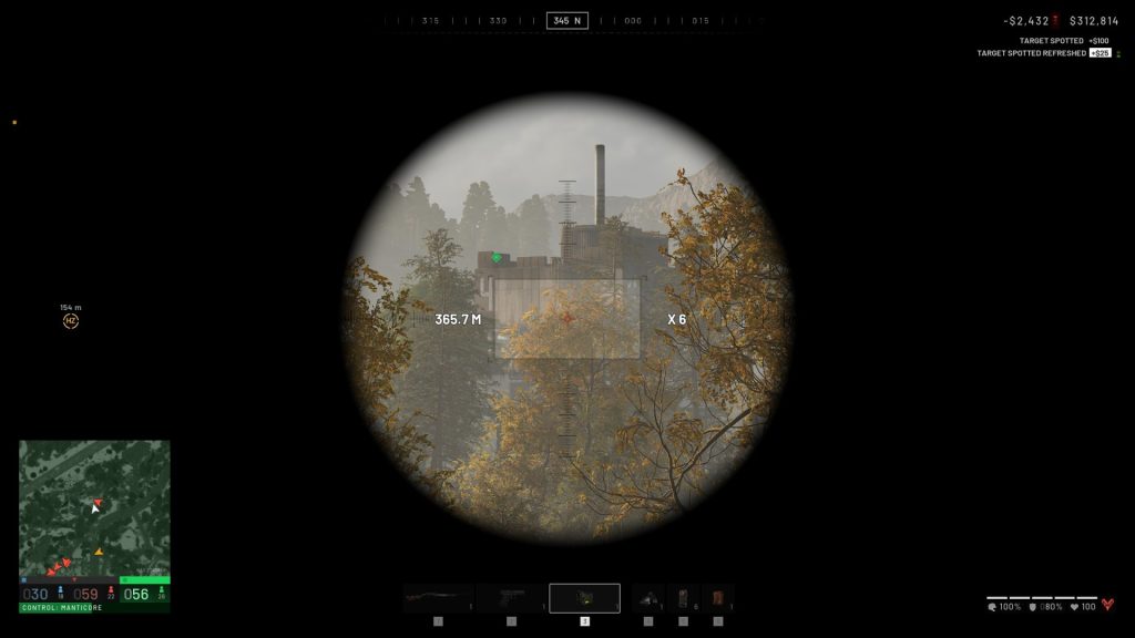 Wardogs Screenshot Looking at a Tower Through a Rangefinder
