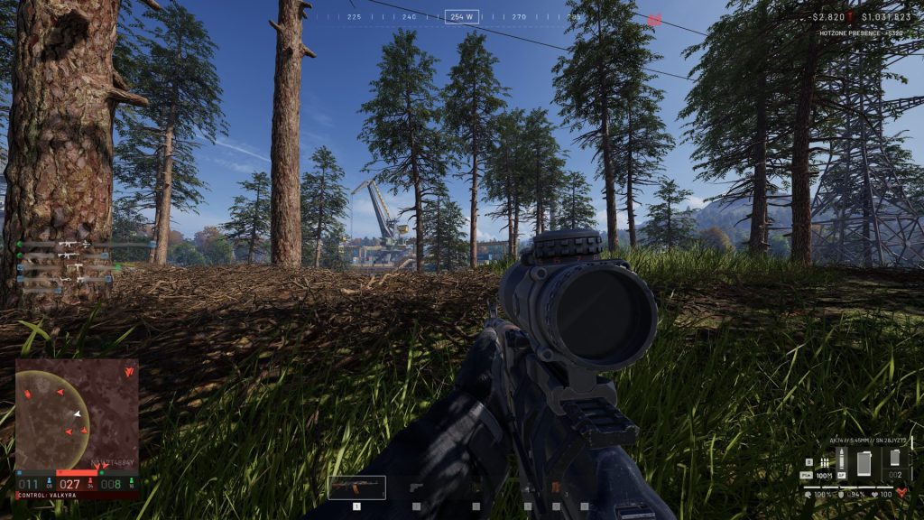 Wardogs Screenshot in a Forest With a Crane in the Distance