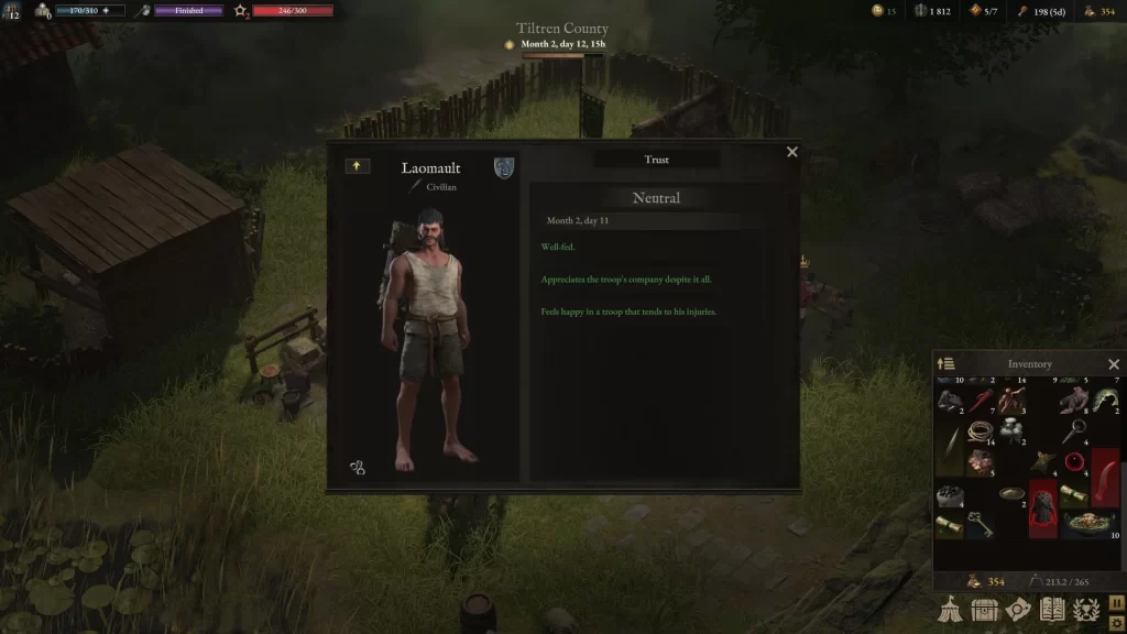 Wartales - How to Increase Prisoner Trust