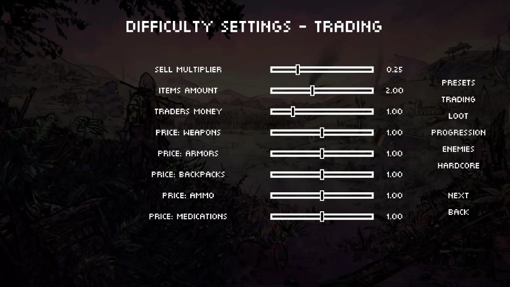 Zero Sievert - Sell Multiplier Difficulty Setting